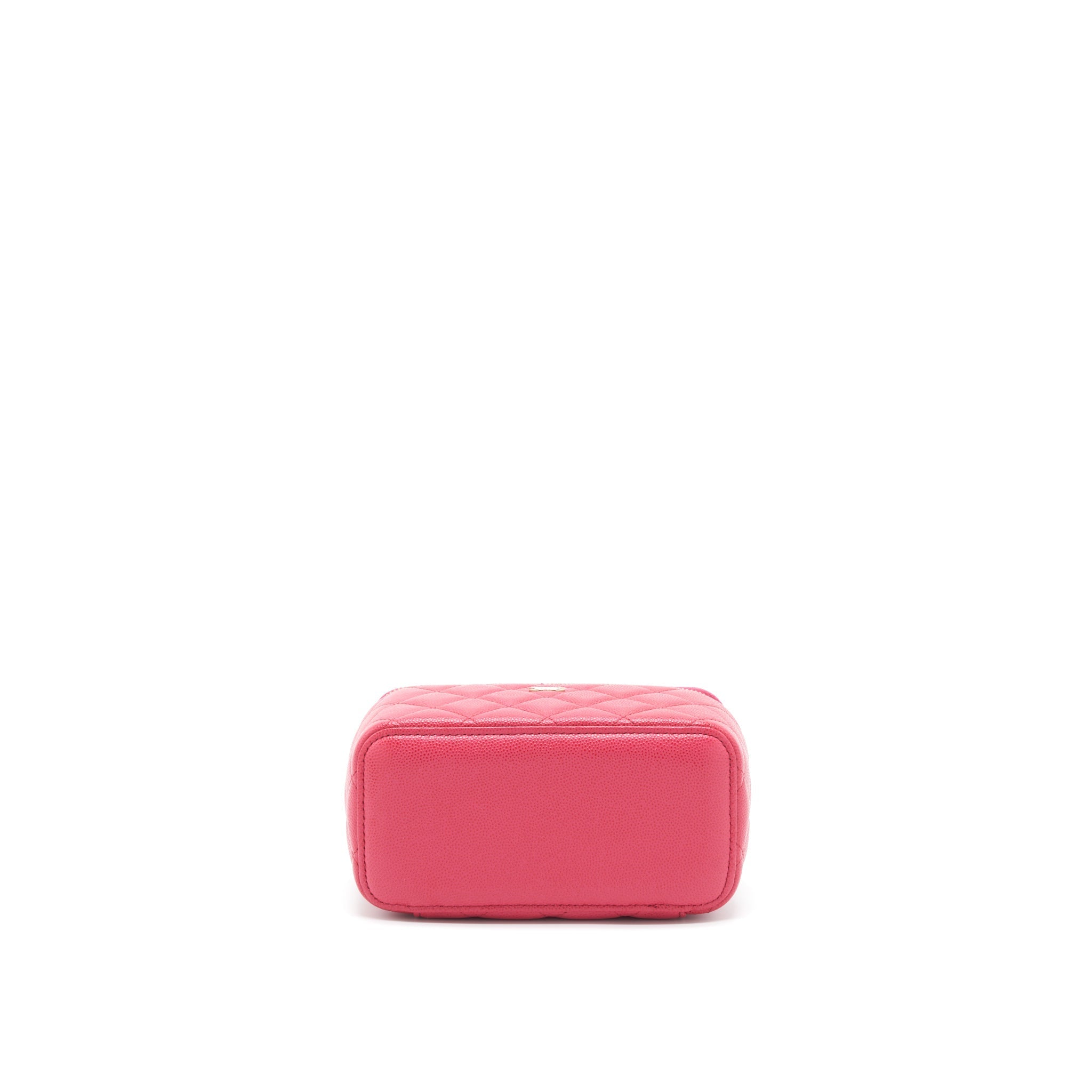 Chanel Long Vanity Case Caviar Hot Pink L