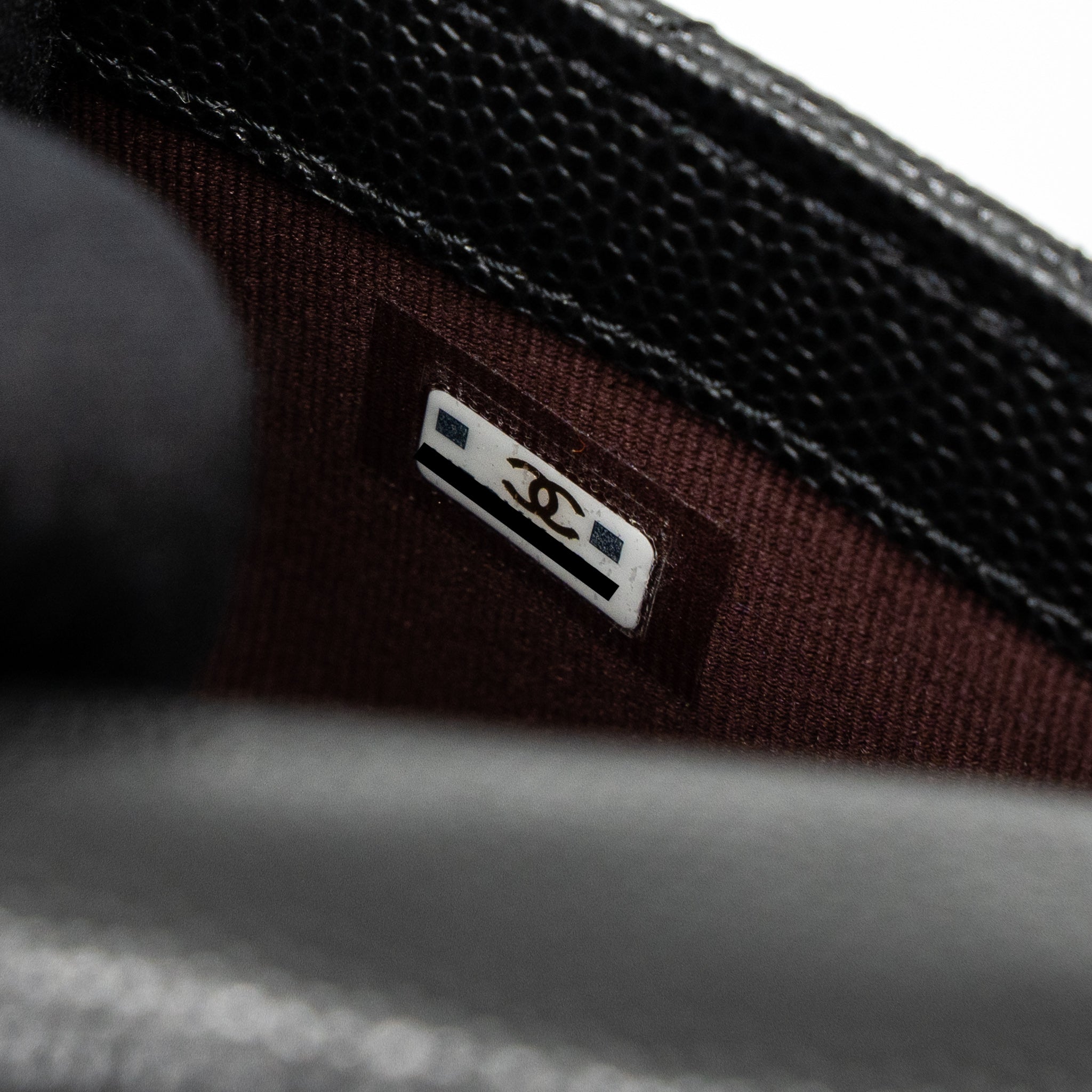 Chanel Double Pocket Wallet on Chain Caviar Black L (Microchip)