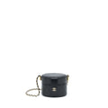 Chanel Mini Round Vanity With Chain Lambskin Black L