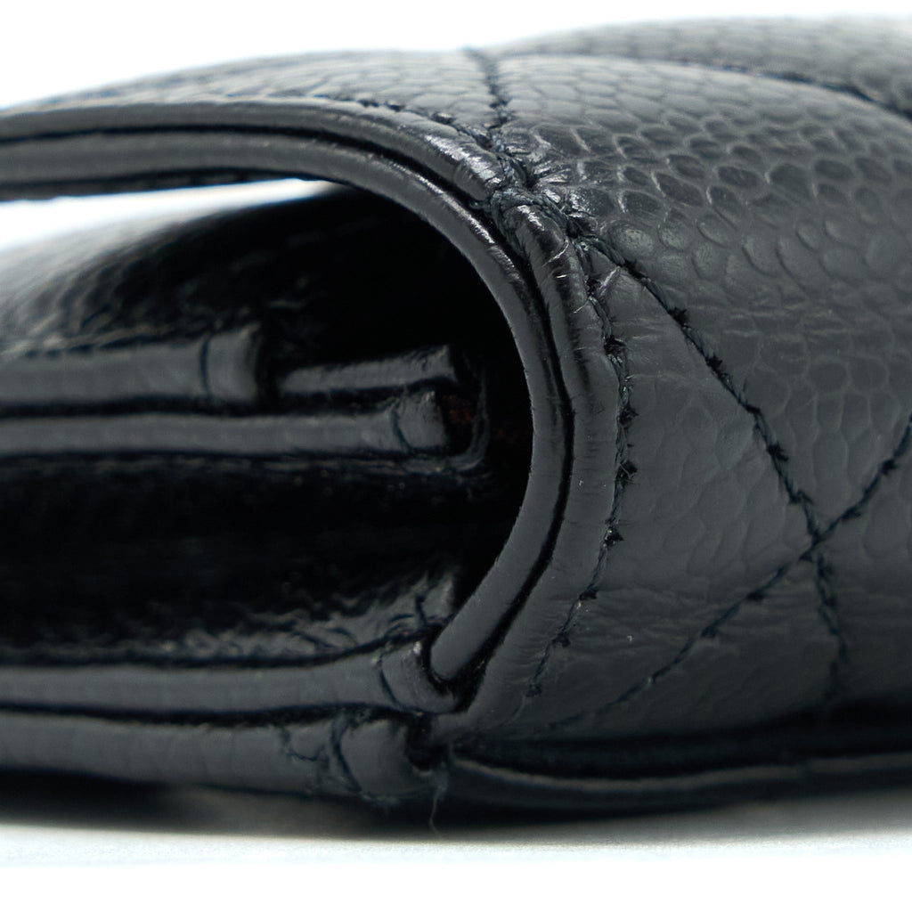 Chanel Classic Flap Card Holder Caviar Black