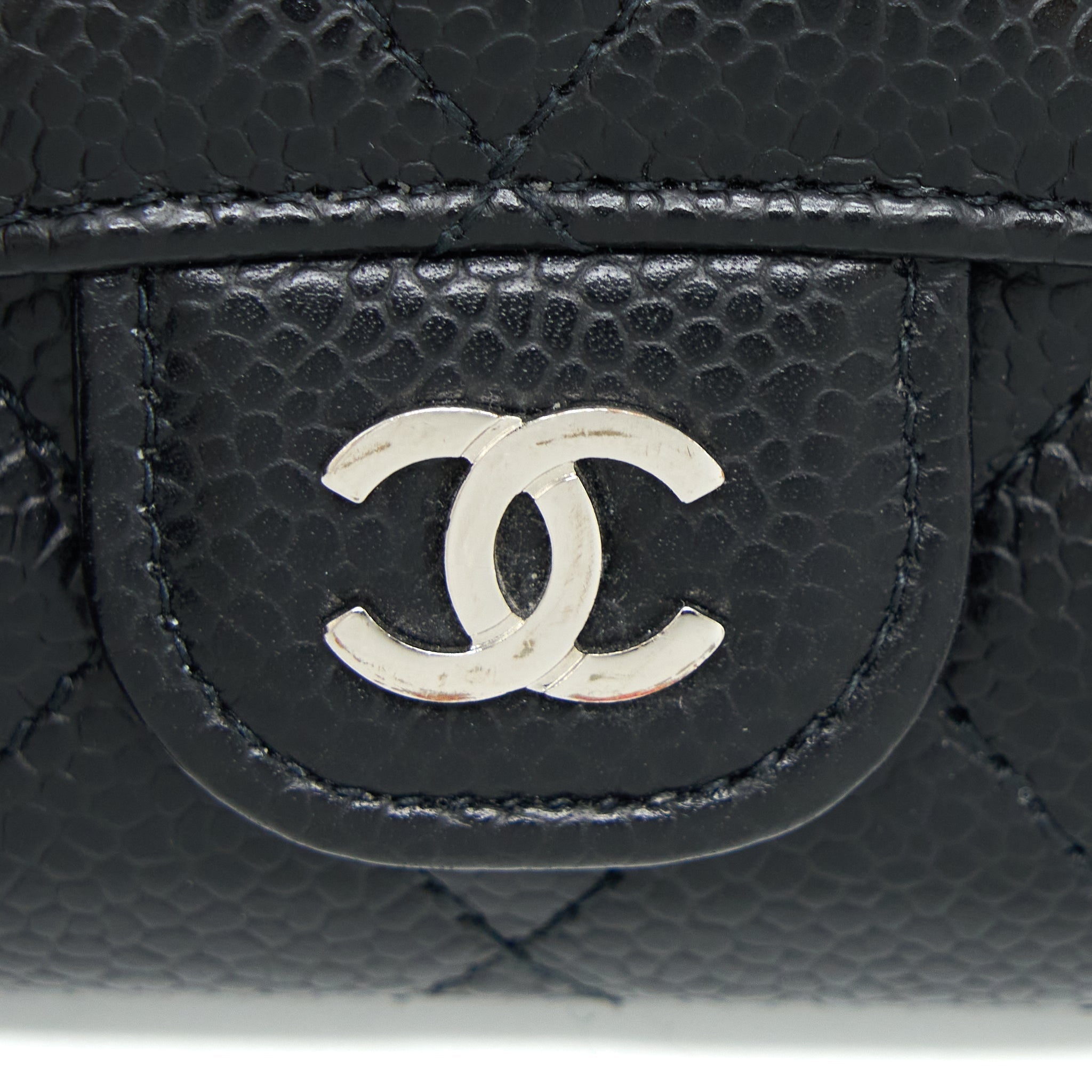 Chanel Classic Flap Card Holder Caviar Black