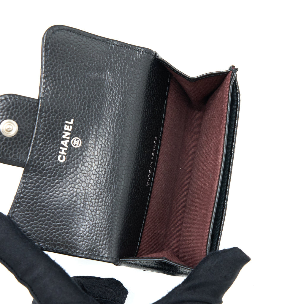 Chanel Classic Flap Card Holder Caviar Black