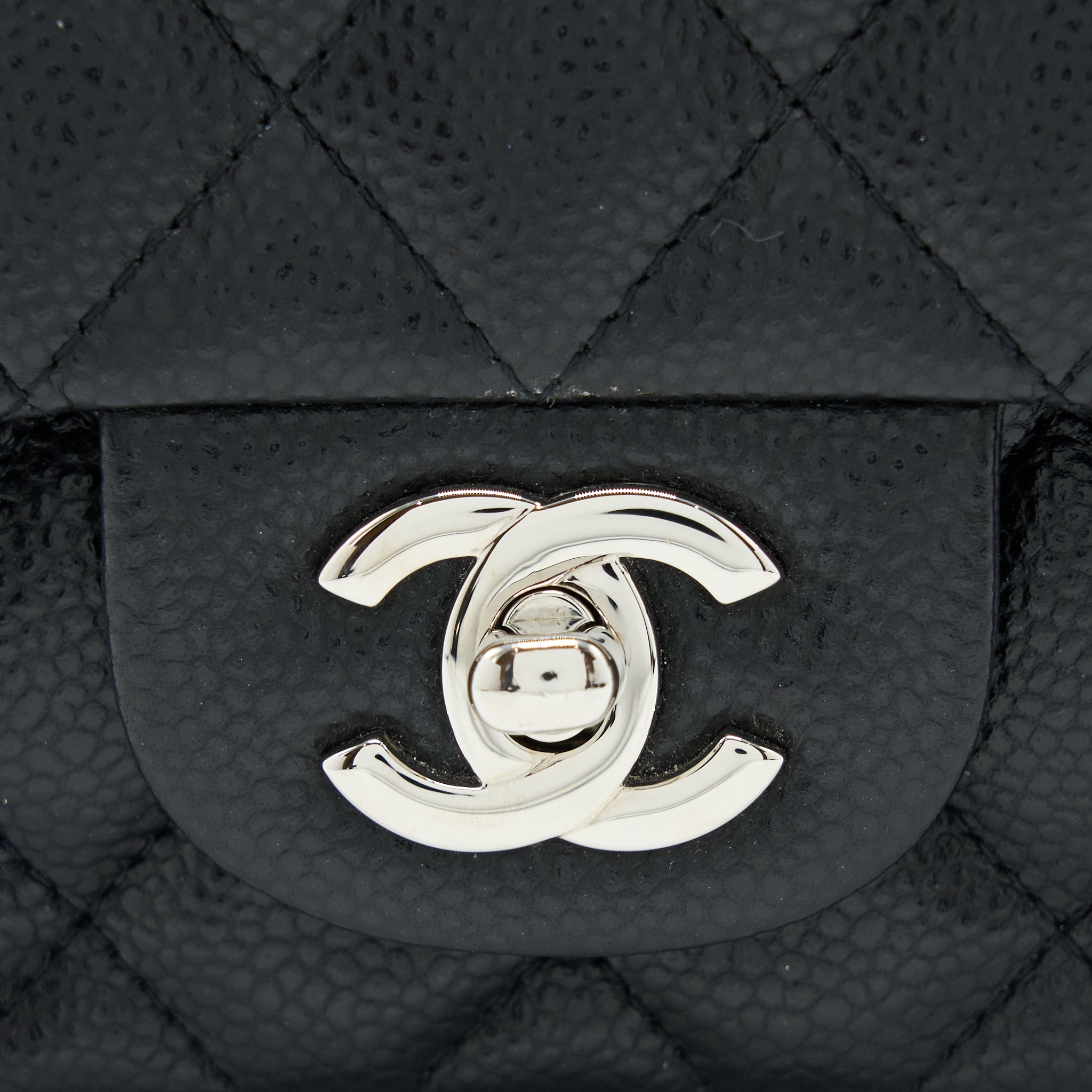 Chanel Classic Mini Square Flap Bag Caviar Black