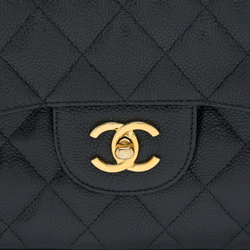 Chanel Jumbo Classic Double Flap Bag Caviar Black