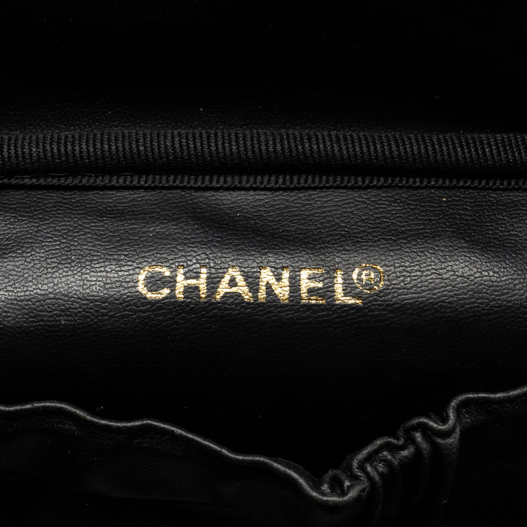 CHANEL VINTAGE Vanity Case Caviar Black