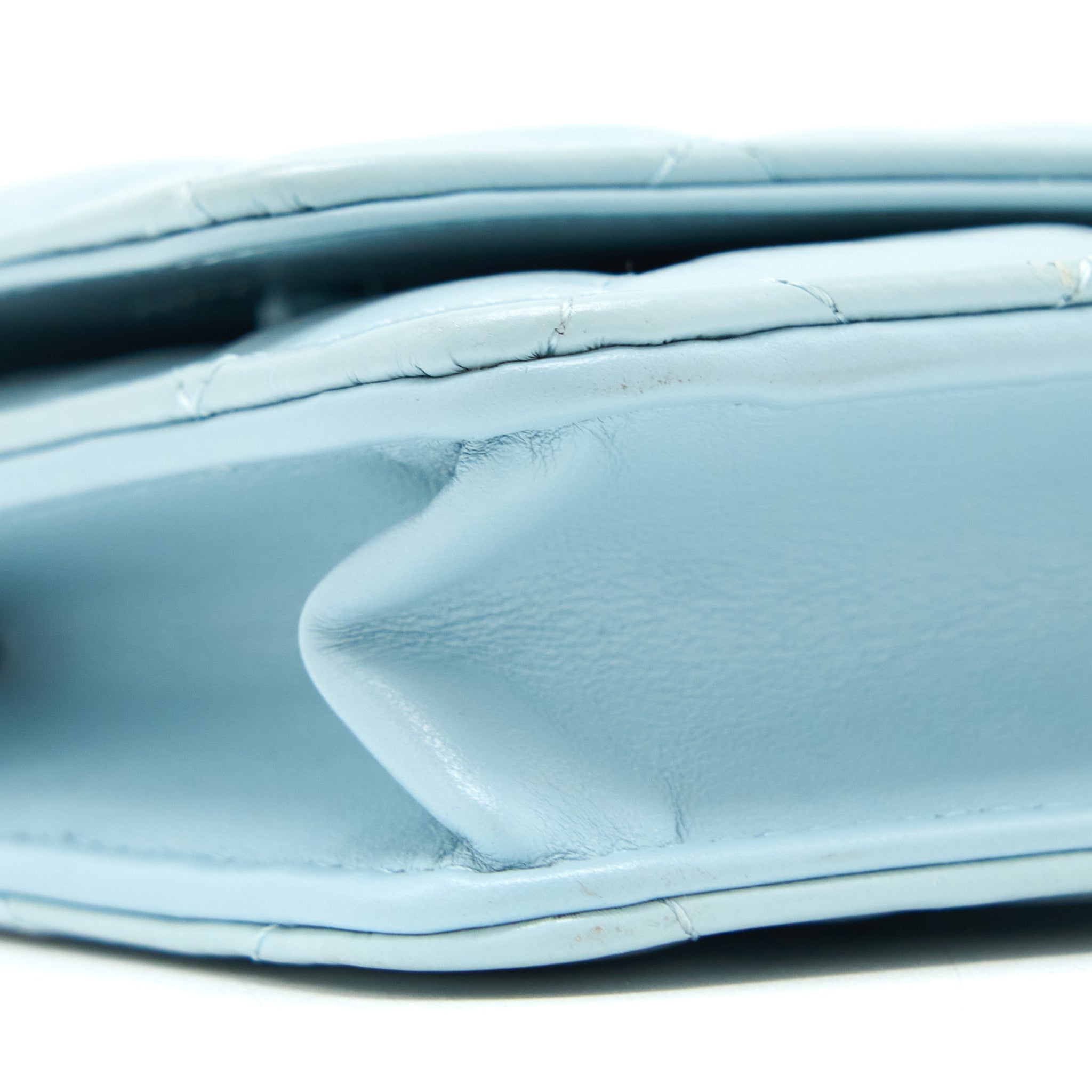 Chanel 2.55 Reissue Wallet On Chain Aged Calfskin Light Blue Brushed  (Microchip)