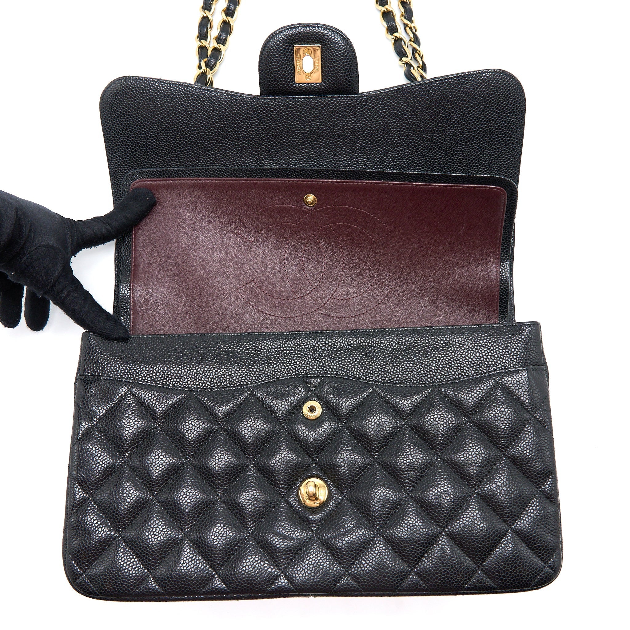 Chanel Jumbo Classic Double Flap Bag Caviar Black