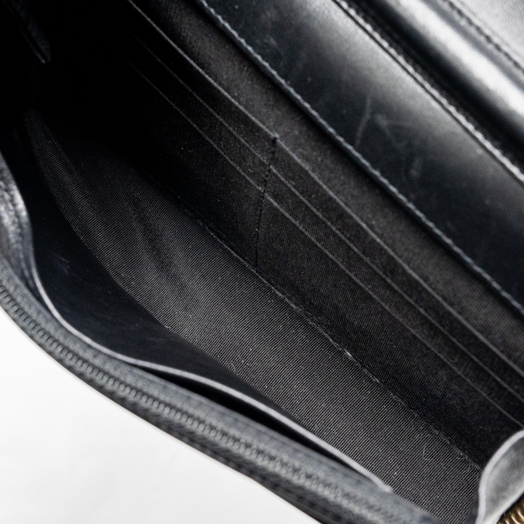 CHANEL Boy Wallet On Chain Lambskin Black Brushed