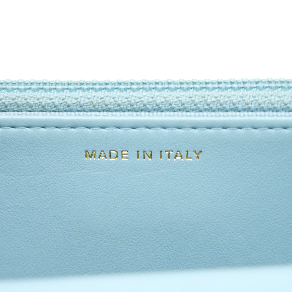 Chanel 2.55 Reissue Wallet On Chain Aged Calfskin Light Blue Brushed  (Microchip)