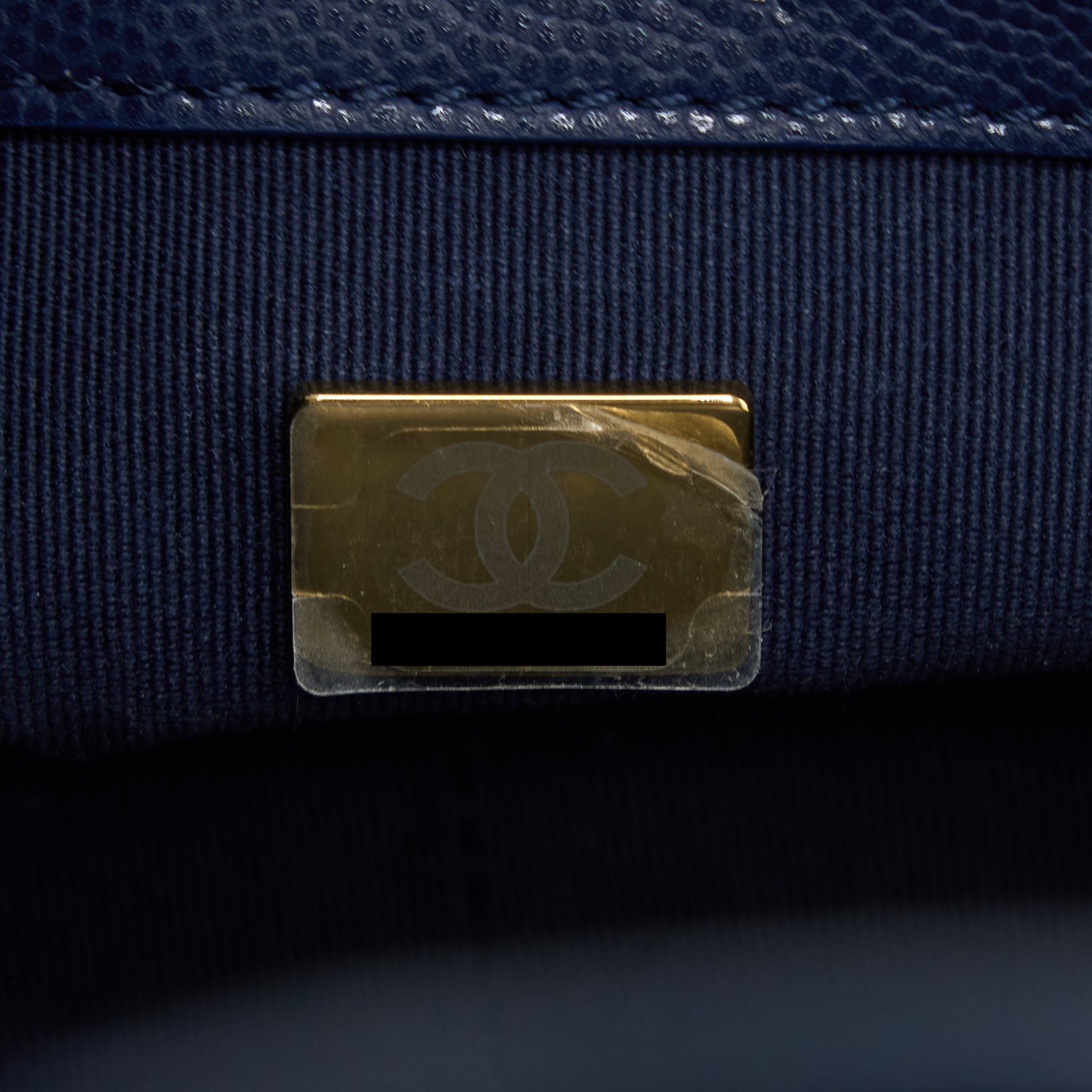 Chanel 22A Small Flap Bag Caviar Navy Brushed  (Microchip)