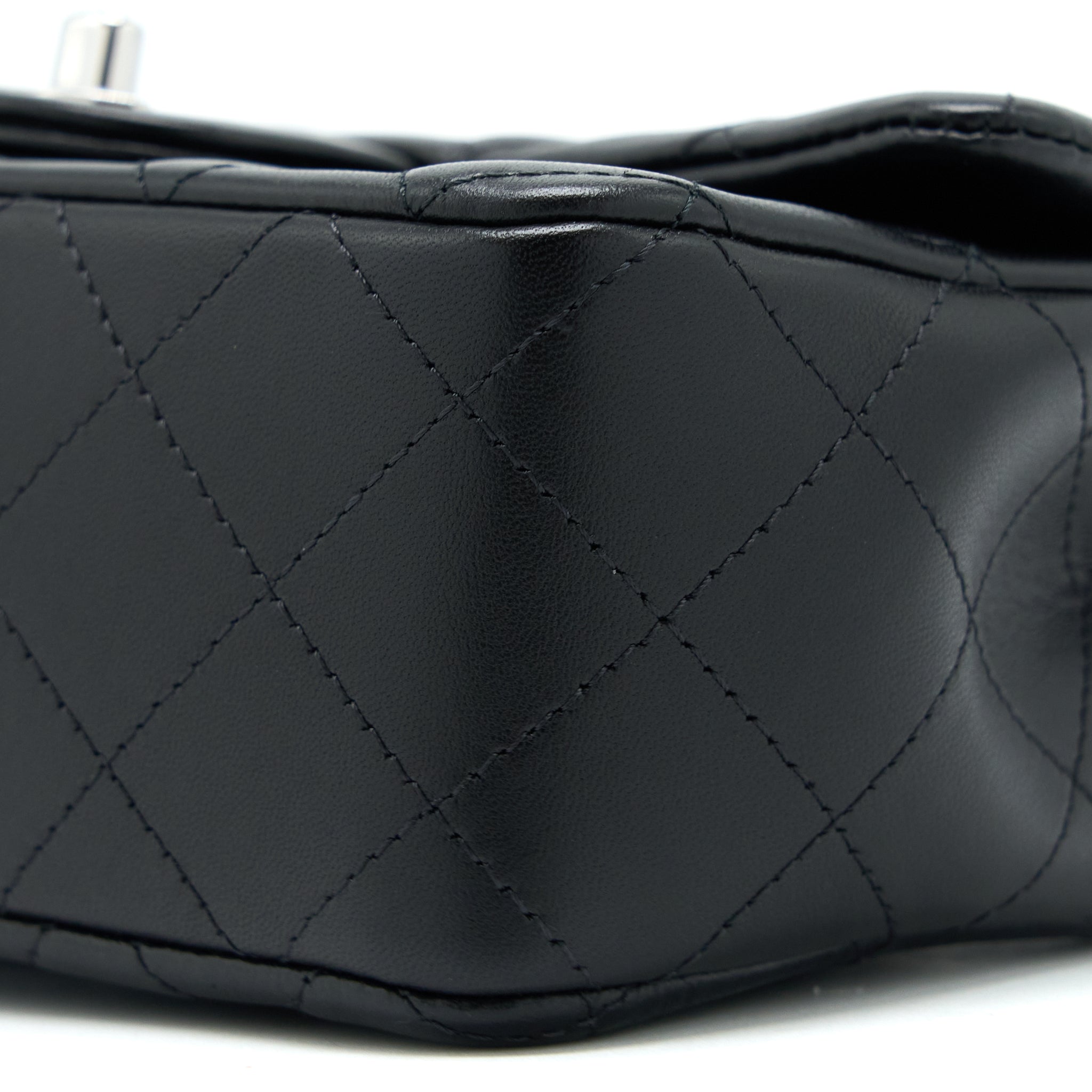 Chanel Mini Rectangular Lambskin Black (Microchip)