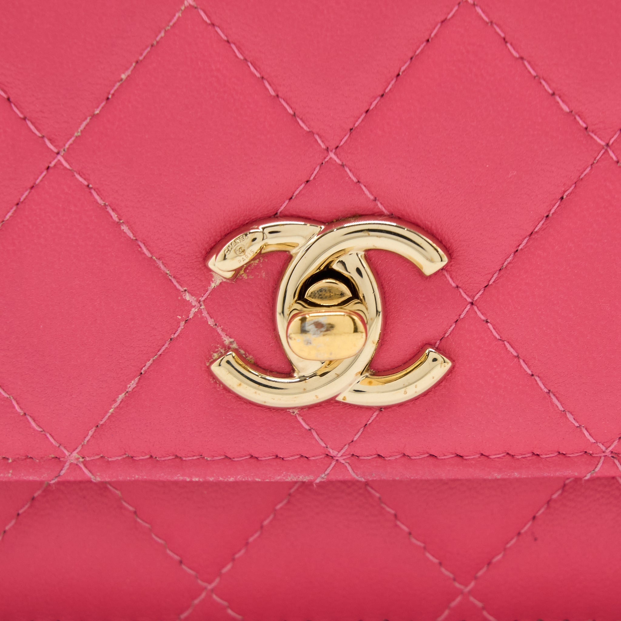 Chanel Trendy CC Wallet On Chain Lambskin Pink L