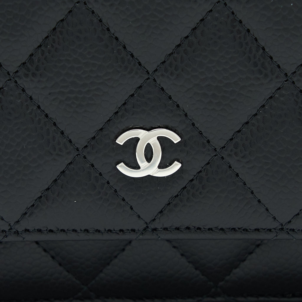 Chanel Classic Wallet on Chain Caviar Black  (Microchip)