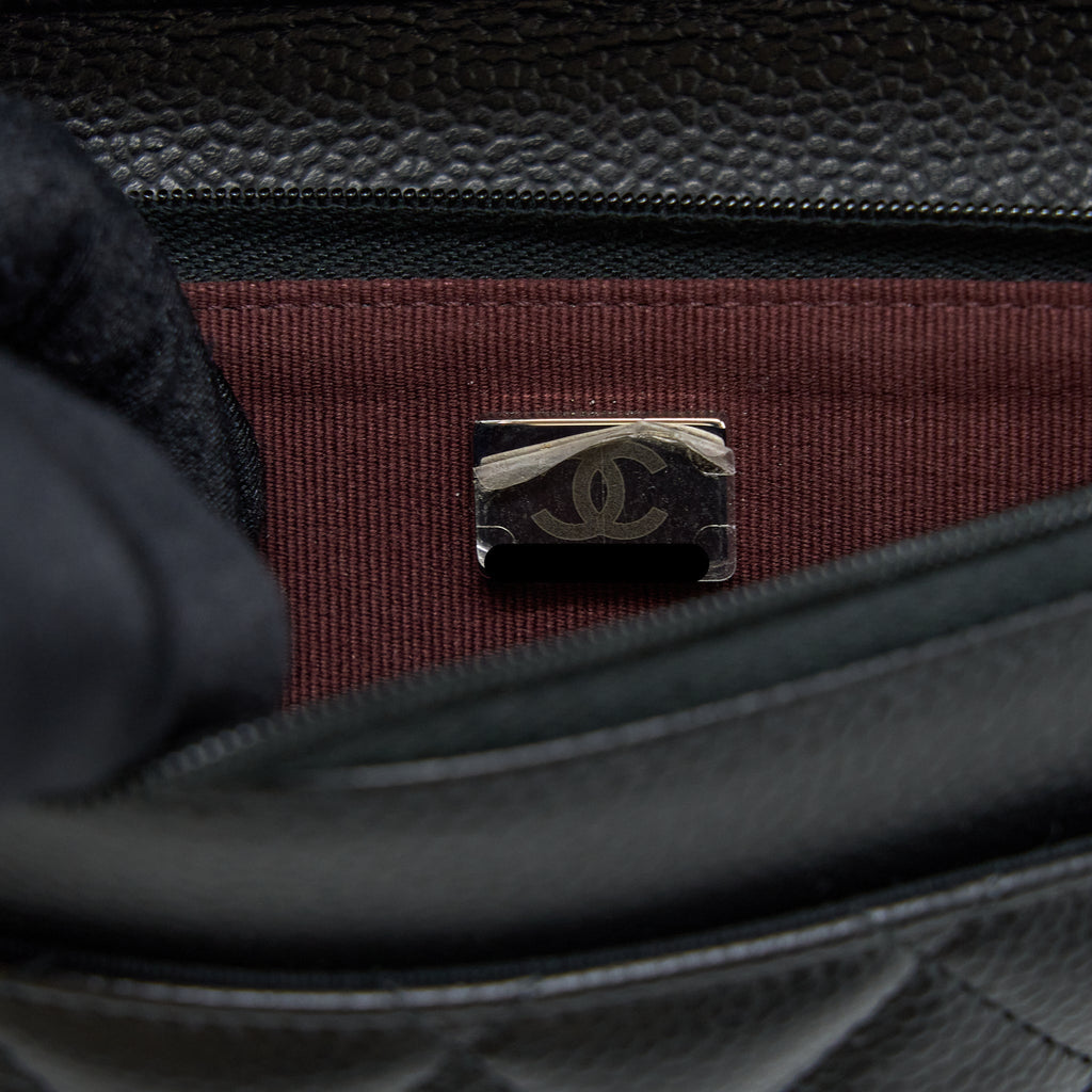 Chanel Classic Wallet on Chain Caviar Black  (Microchip)