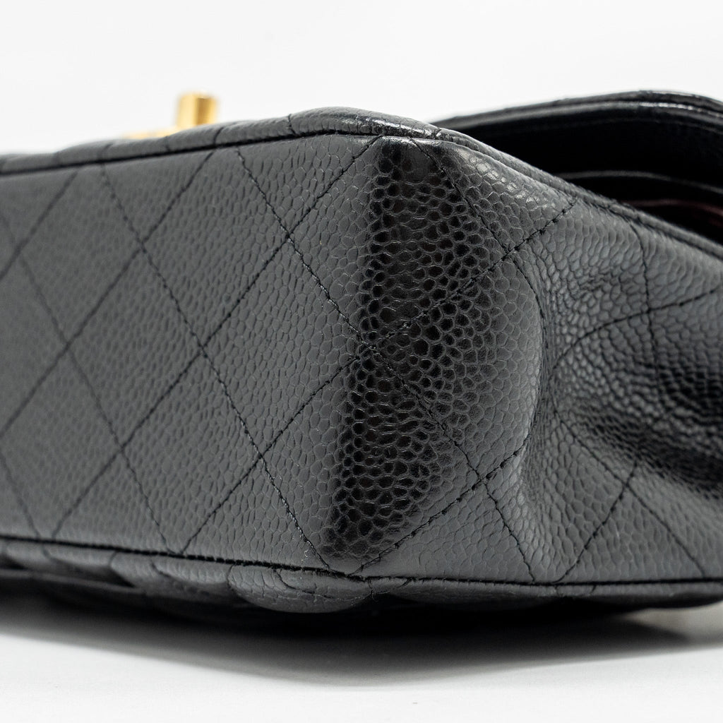 Chanel Small classic double flap bag caviar black
