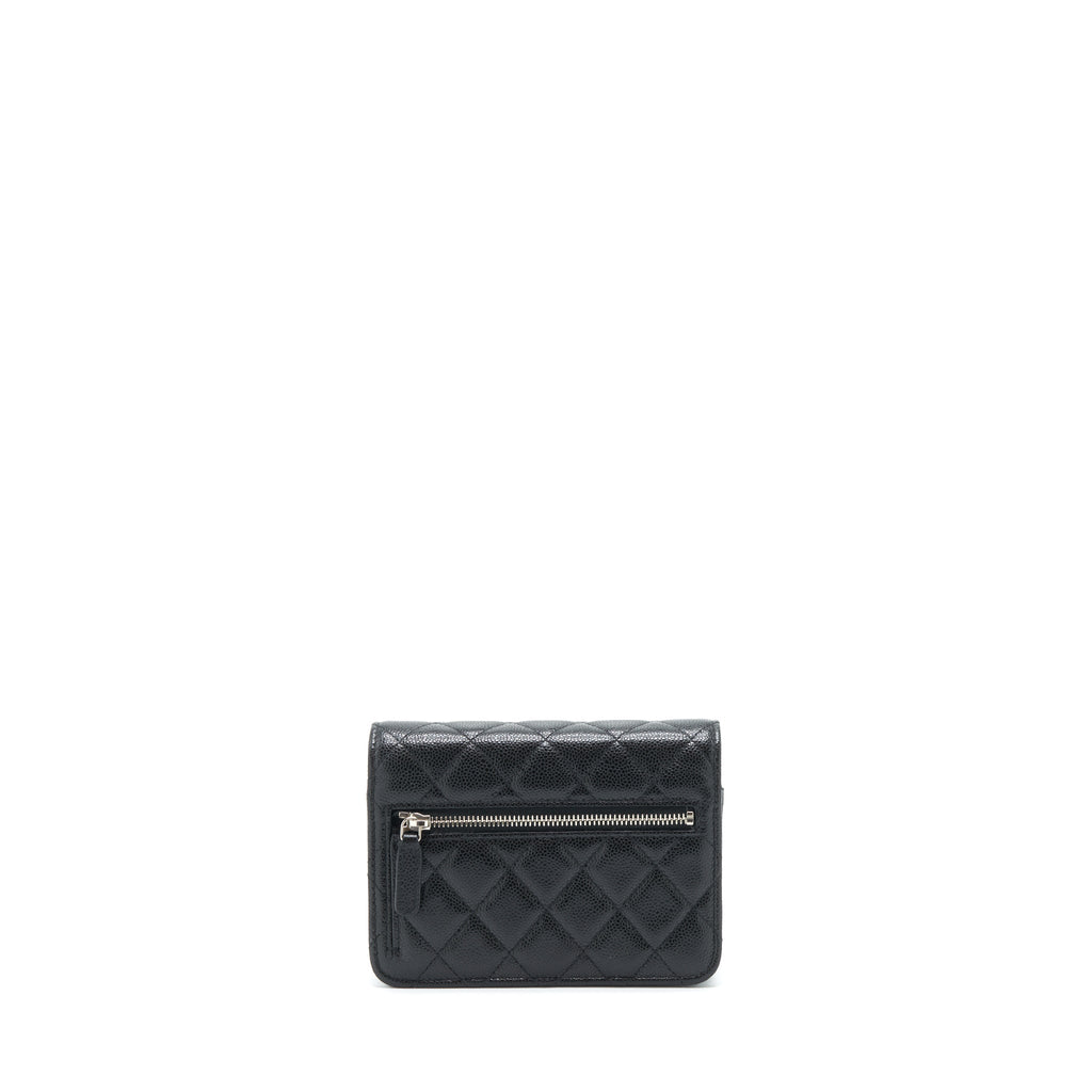 Chanel Mini Wallet On Chain Caviar Black