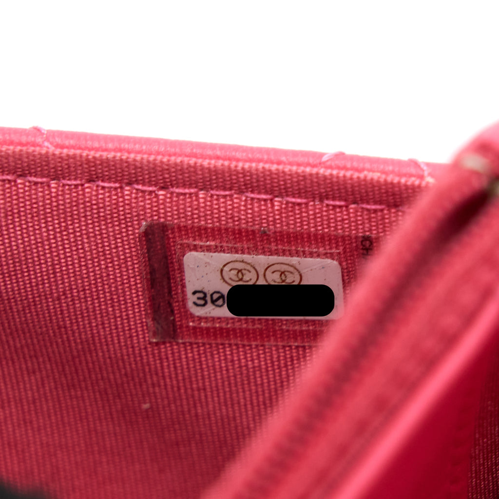 Chanel Trendy CC Wallet On Chain Lambskin Pink L