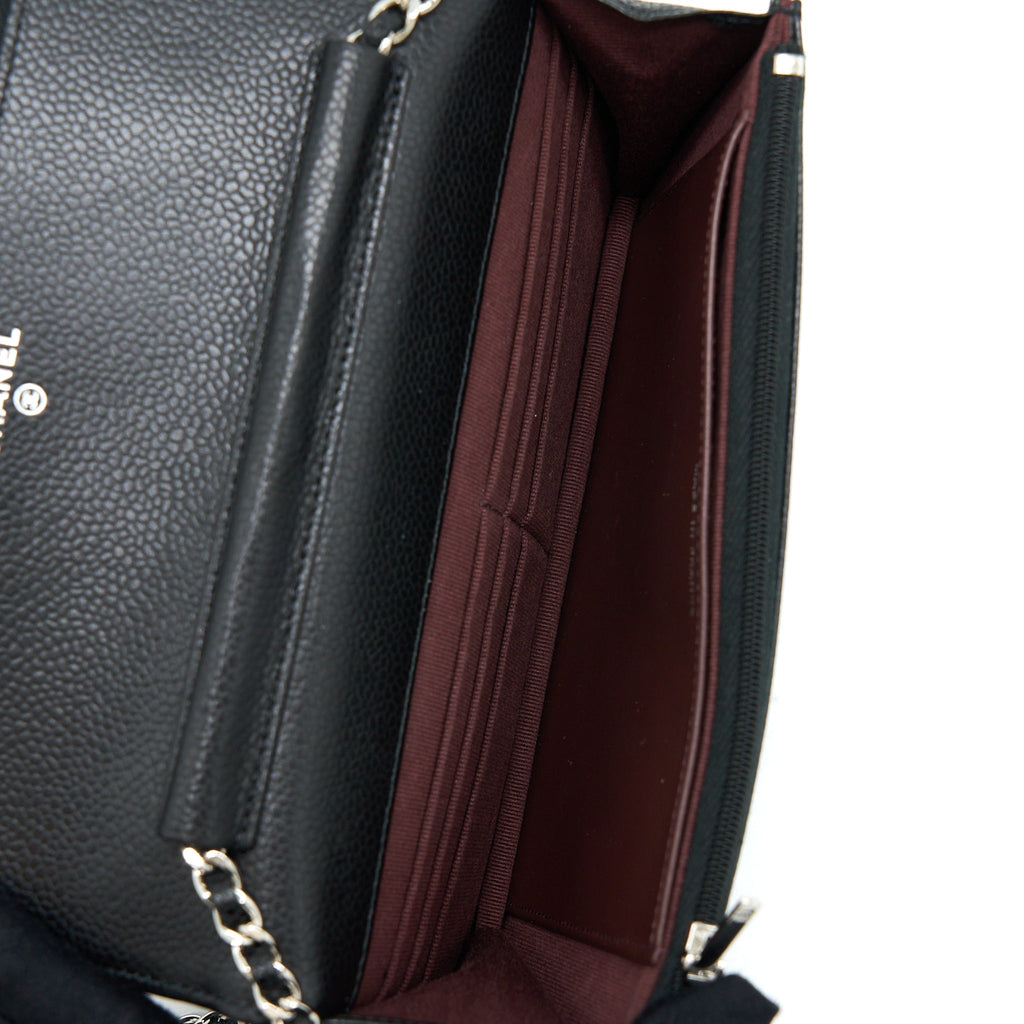 Chanel Classic Wallet on Chain Caviar Black  (Microchip)