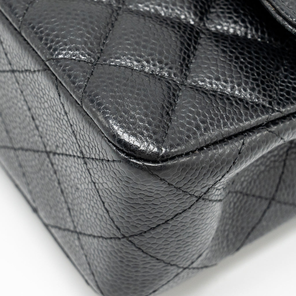 Chanel Small classic double flap bag caviar black
