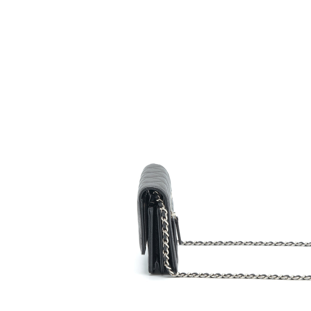 Chanel Mini Wallet On Chain Caviar Black