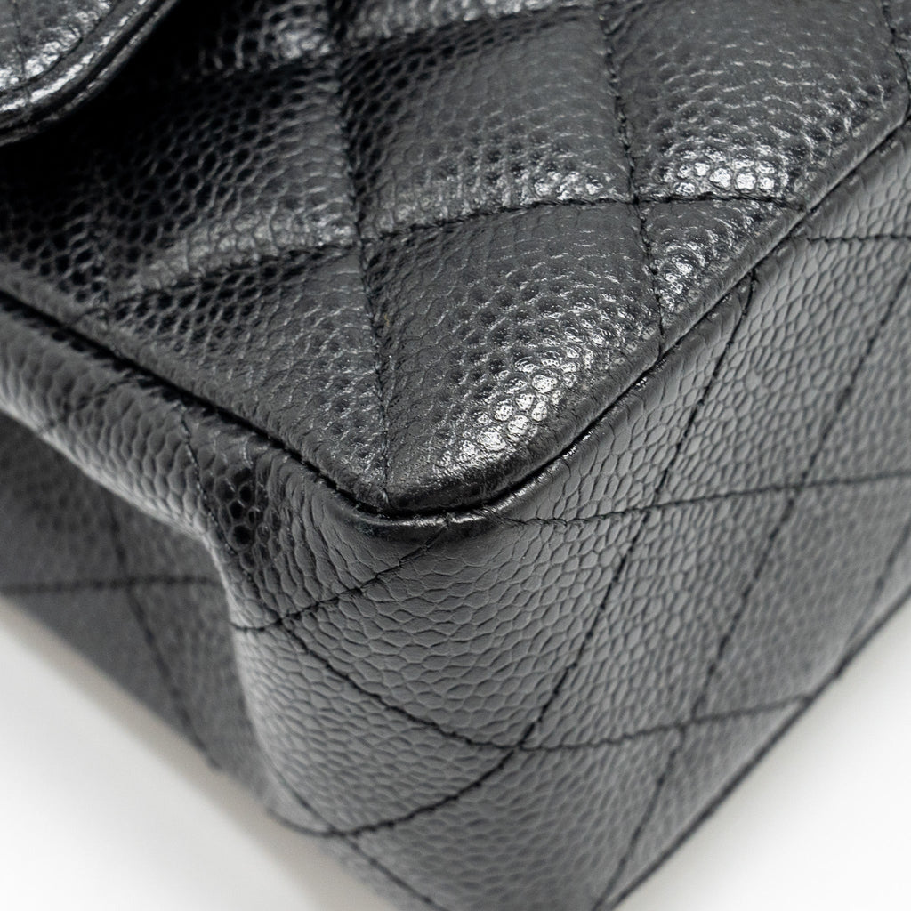 Chanel Small classic double flap bag caviar black