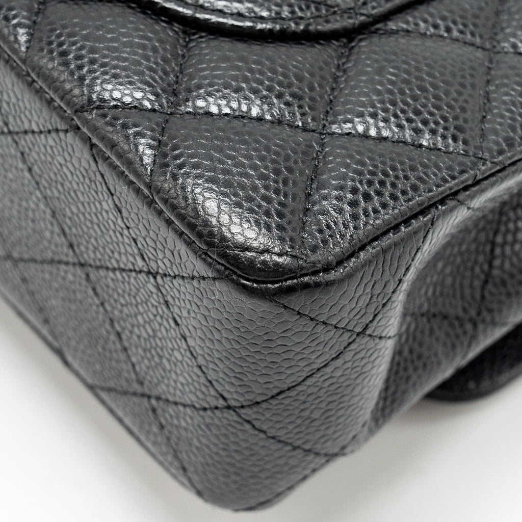 Chanel Small classic double flap bag caviar black