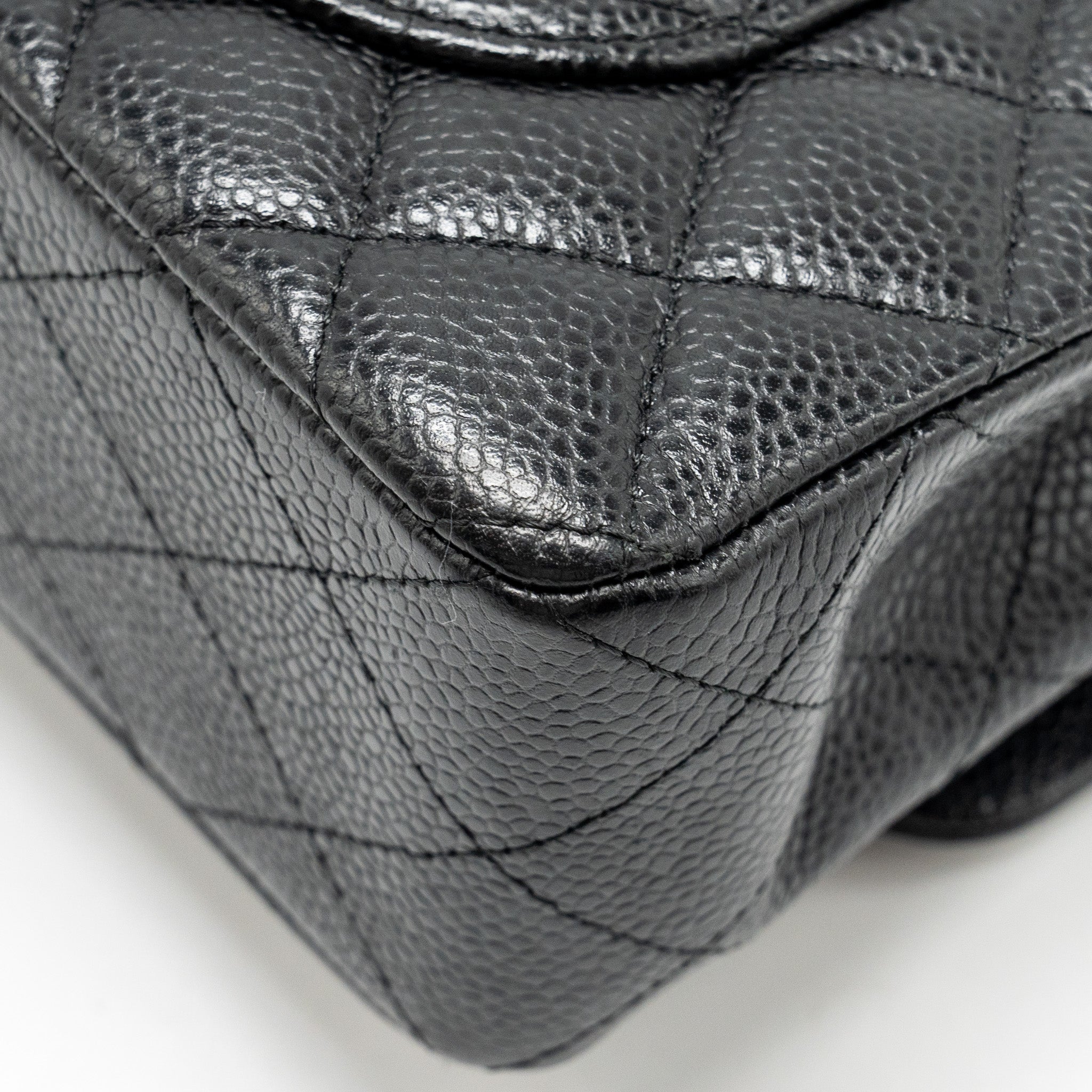 Chanel Small classic double flap bag caviar black