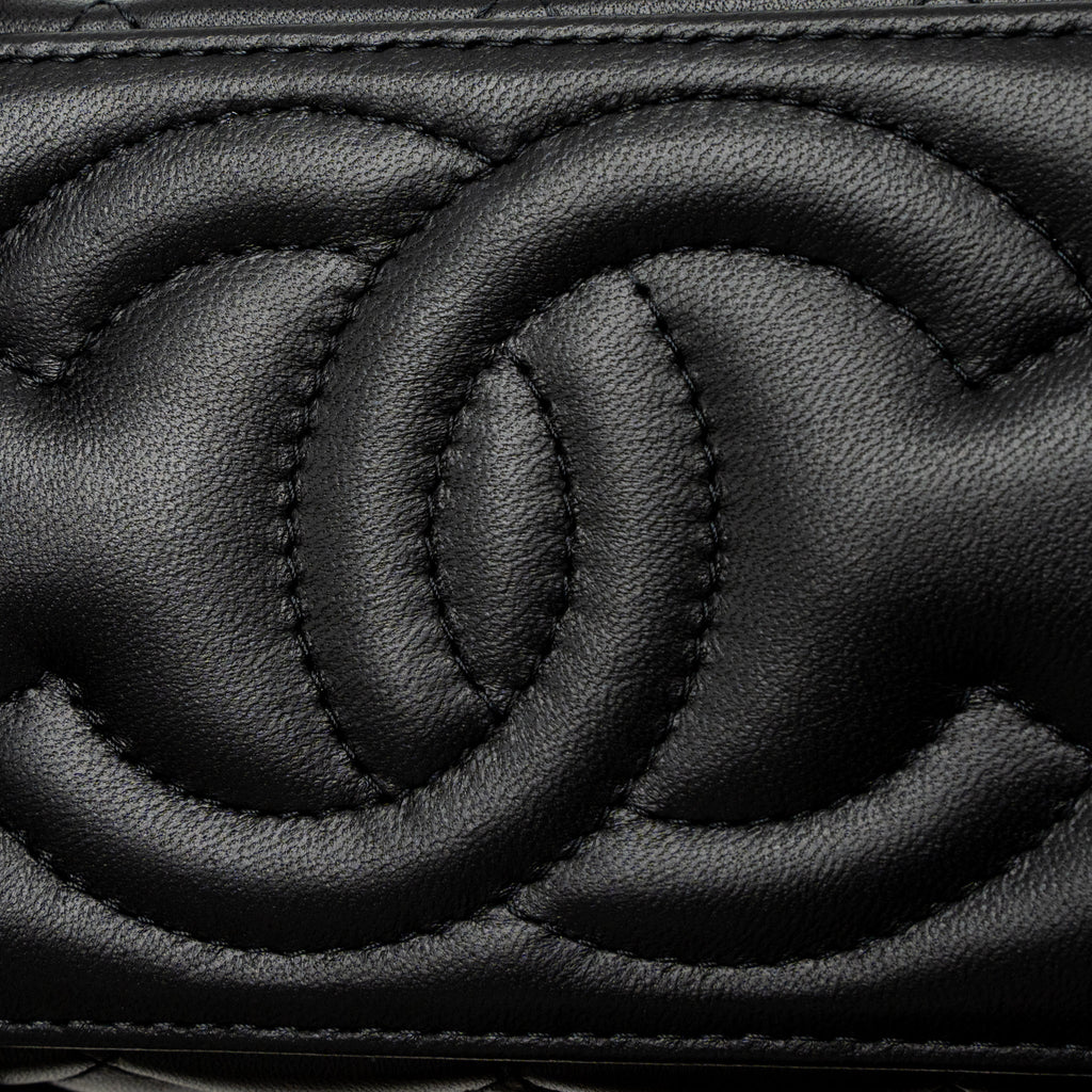 Chanel Pearl Crush Long Vanity with Chain Lambskin Black  (Microchip)