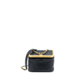Chanel Kiss Lock Clasp Bag Lambskin Black Brushed