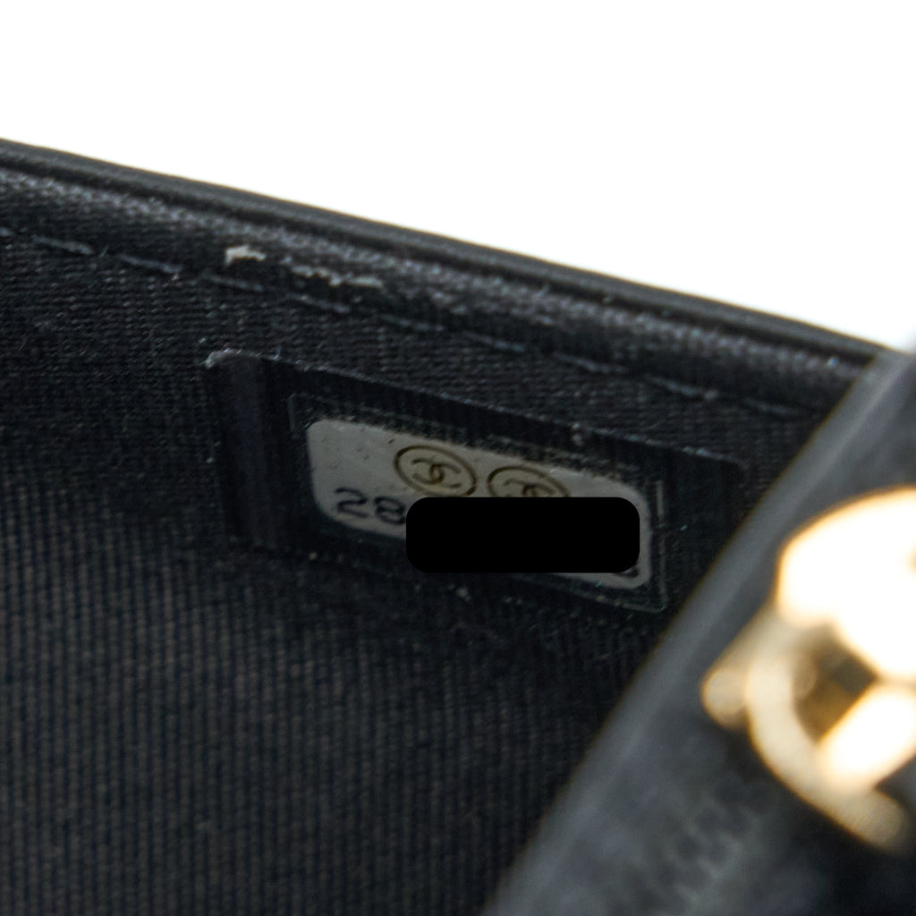 Chanel Boy Wallet On Chain Caviar Black L