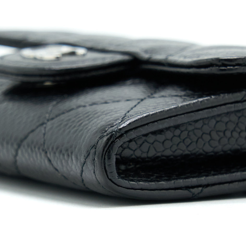 Chanel Classic Flap Card Holder Caviar Black