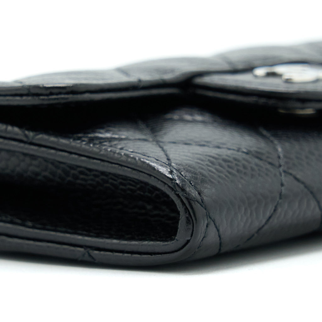Chanel Classic Flap Card Holder Caviar Black