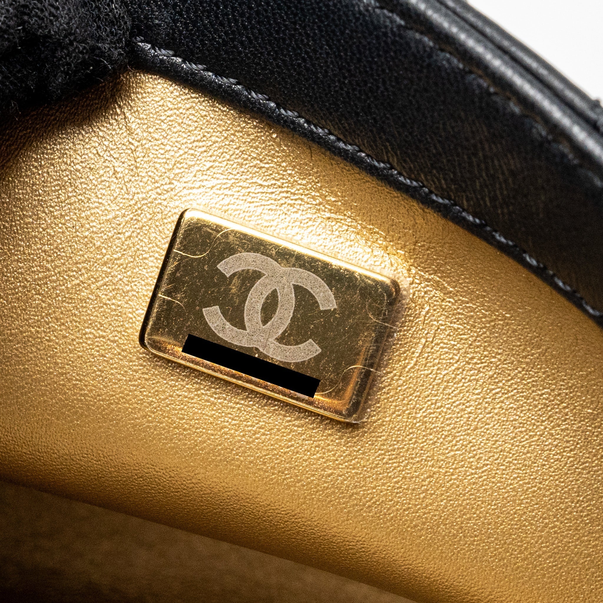 Chanel Pearl Crush Mini Square Lambskin Black  (Microchip)