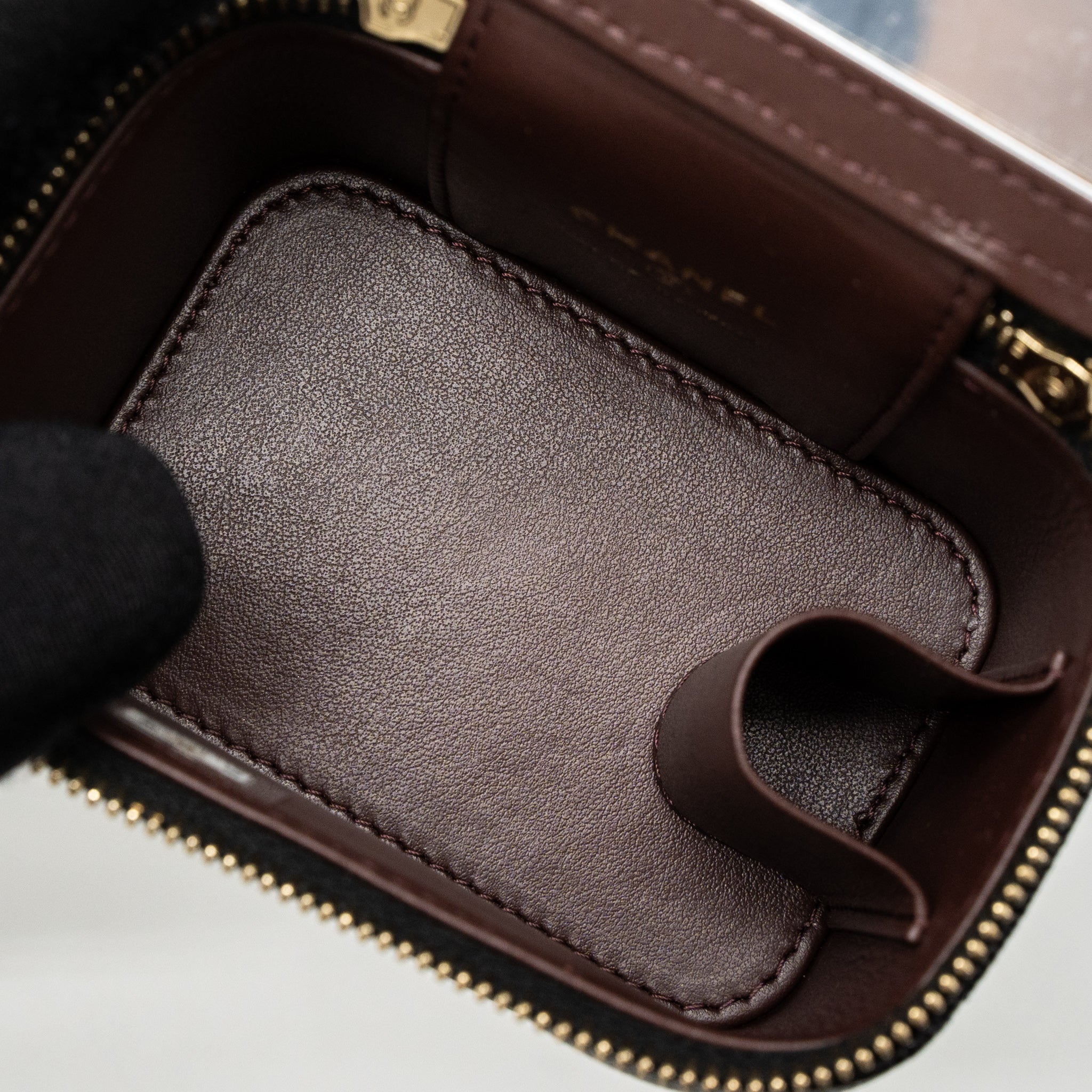 Chanel Mini Vanity With Chain Caviar Black L (Microchip)