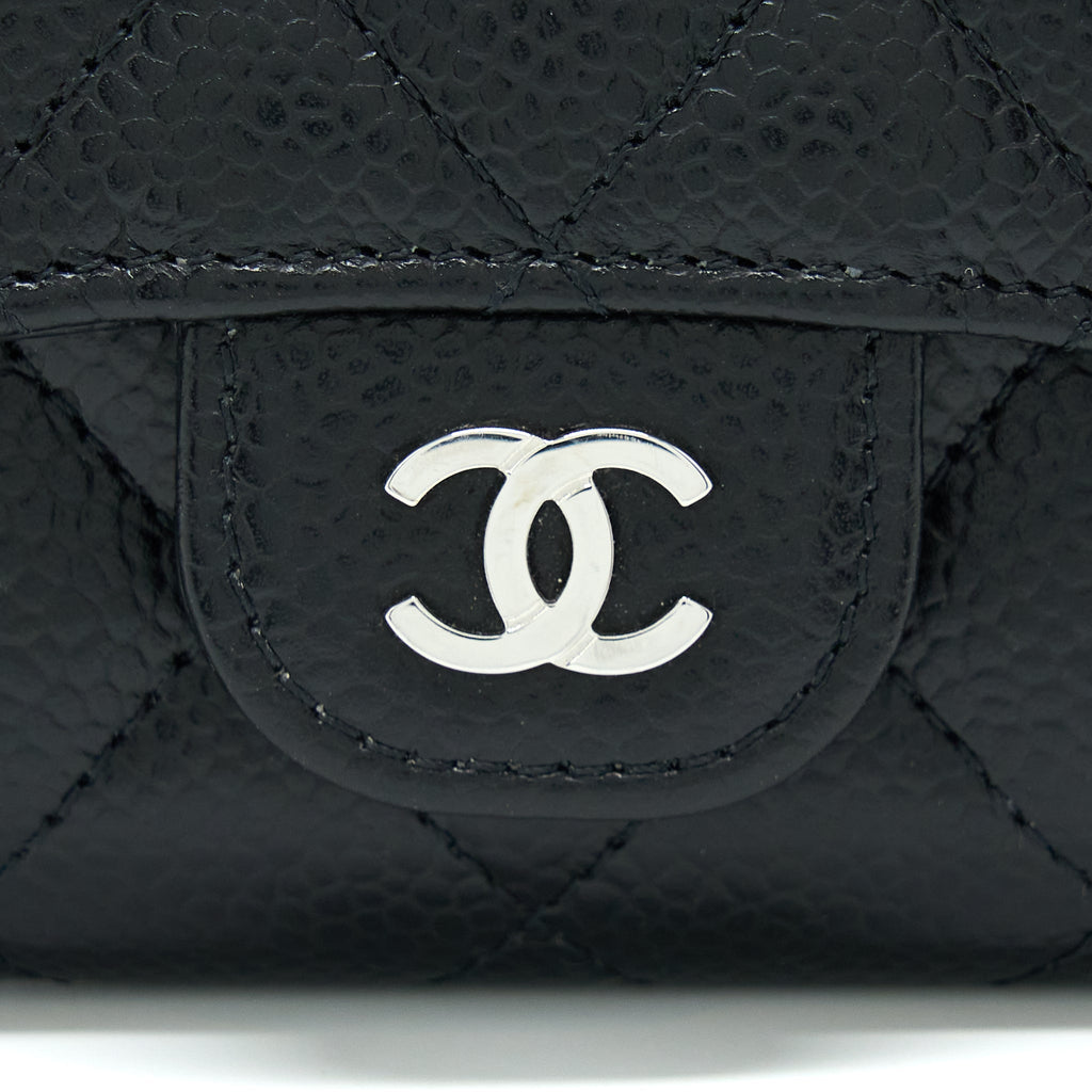 Chanel Classic Flap Card Holder Caviar Black