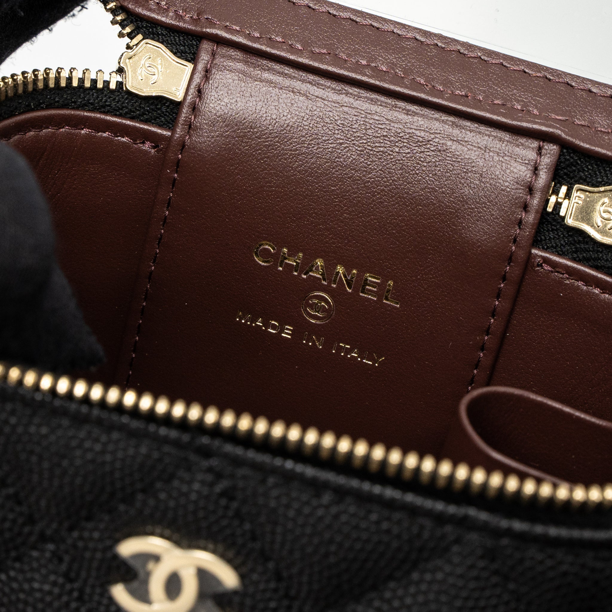 Chanel Mini Vanity With Chain Caviar Black L (Microchip)
