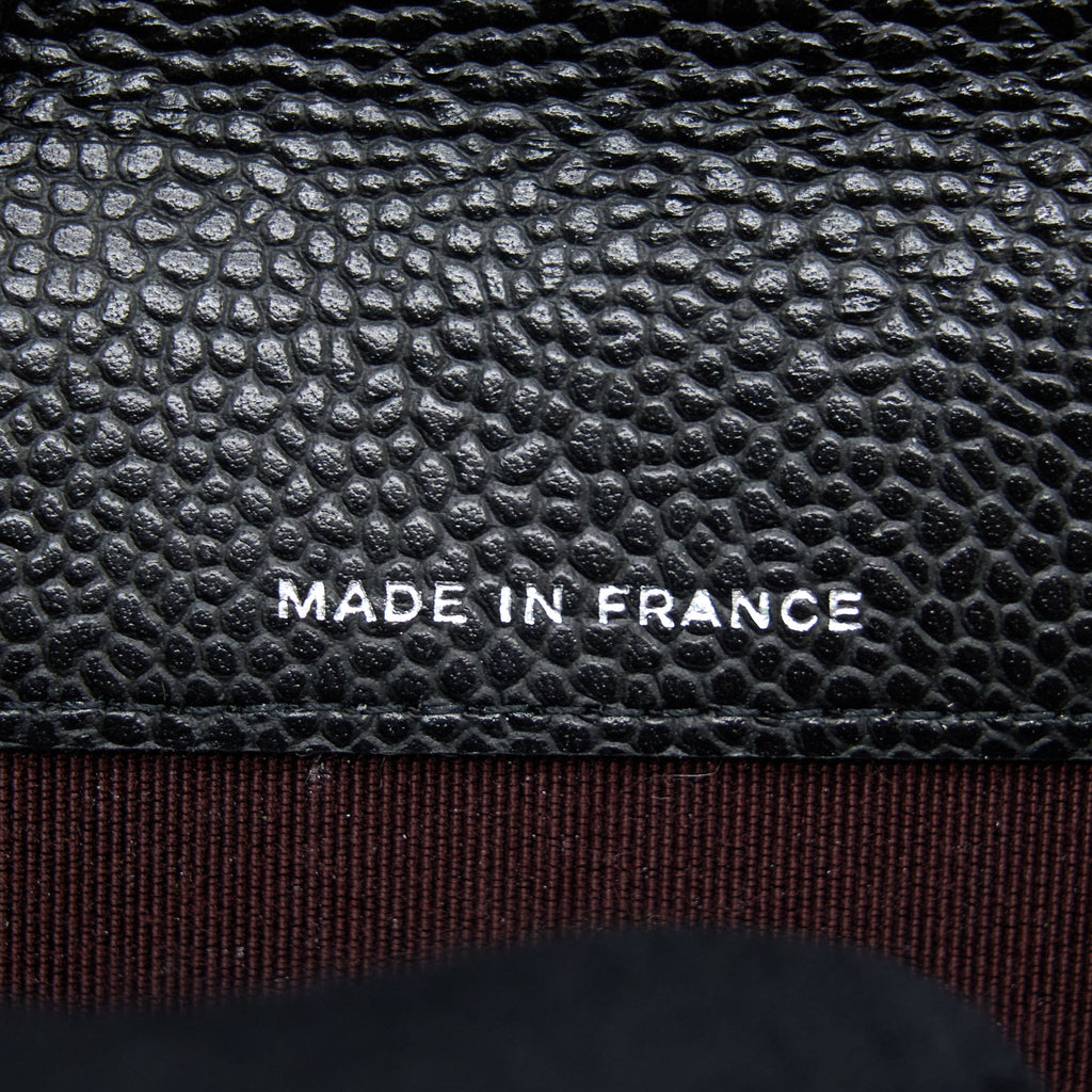 Chanel Classic Flap Card Holder Caviar Black