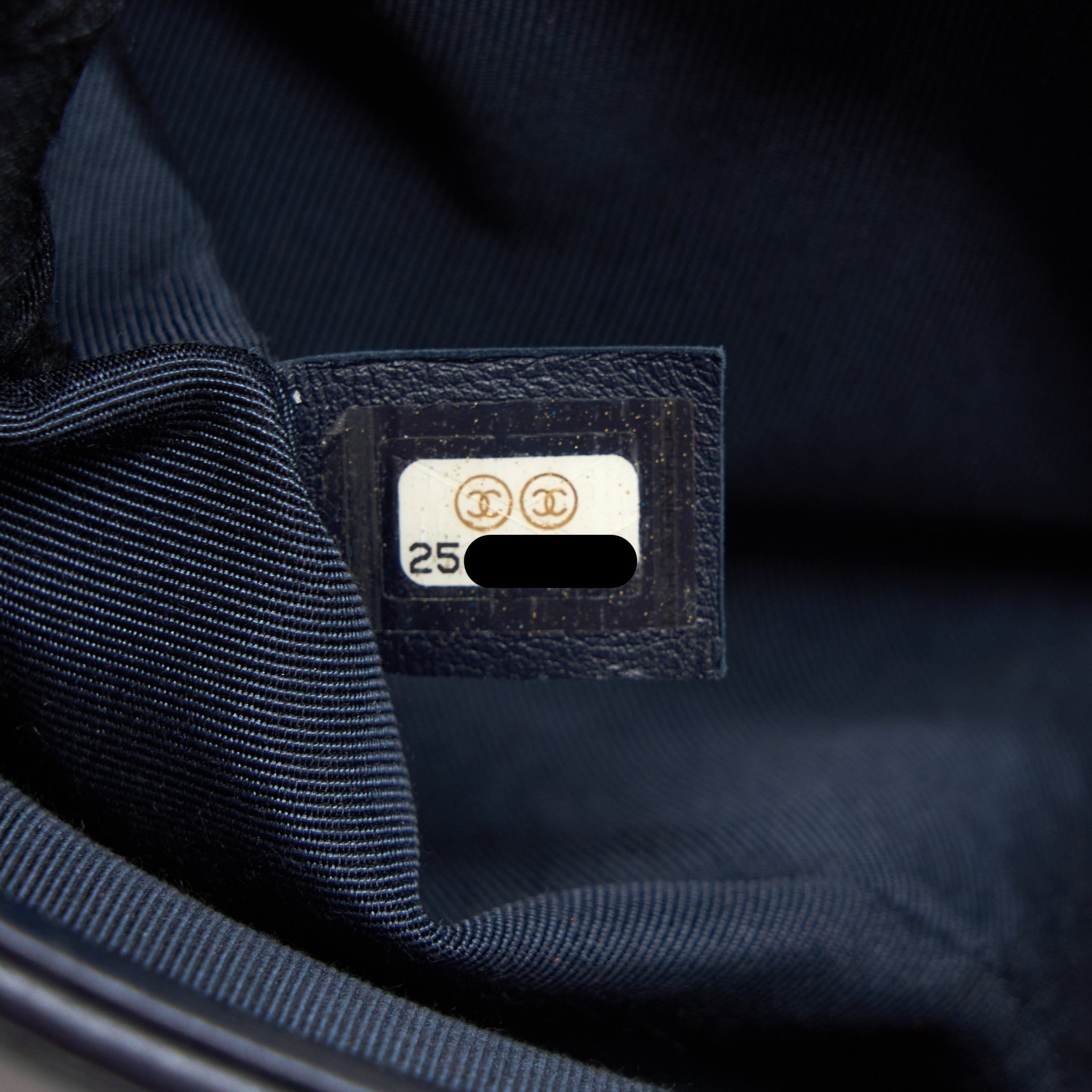 Chanel Medium Boy Bag Calfskin Navy L