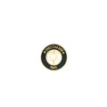 Christian Dior Round Pearl Brooch Black