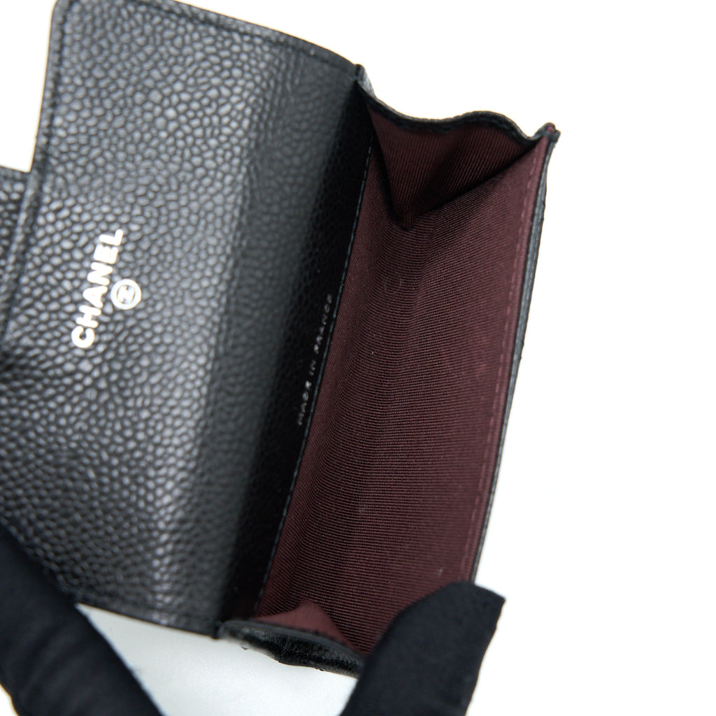 Chanel Classic Flap Card Holder Caviar Black