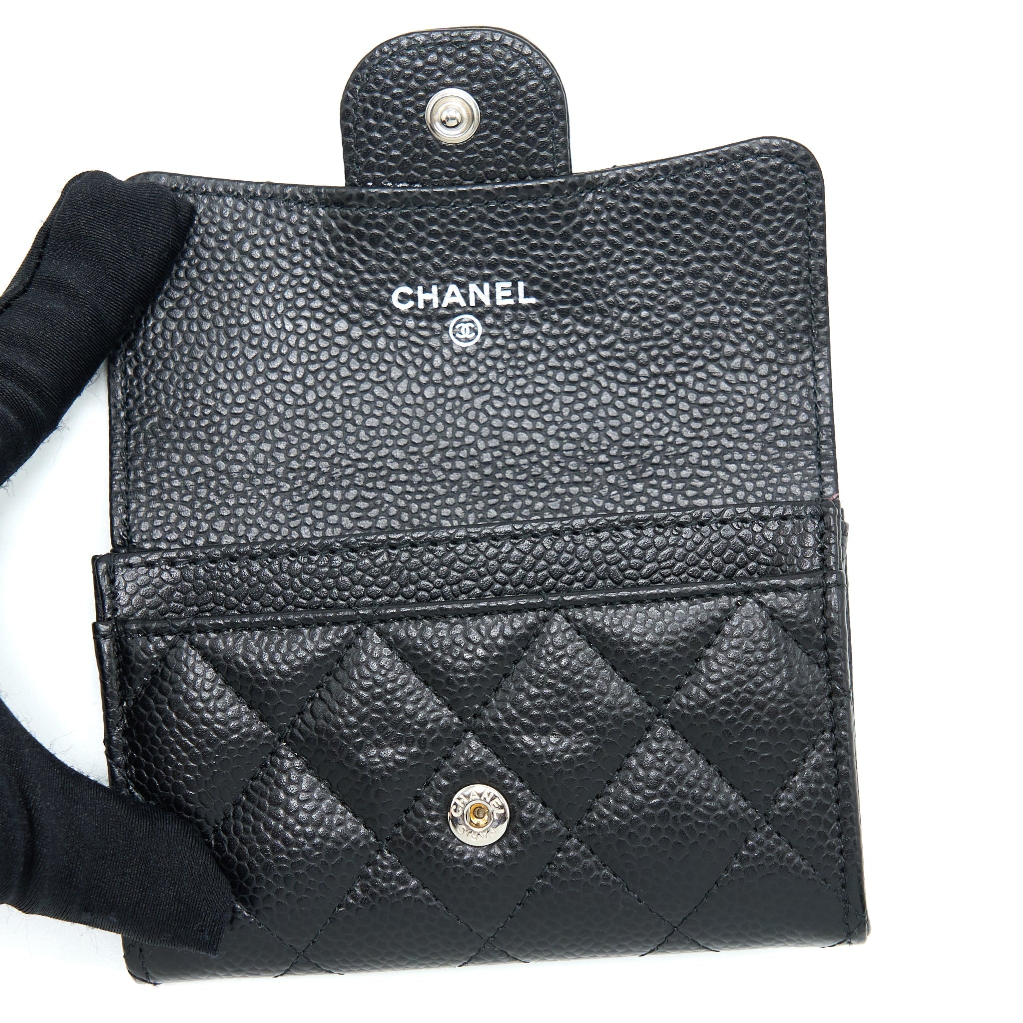 Chanel Classic Flap Card Holder Caviar Black