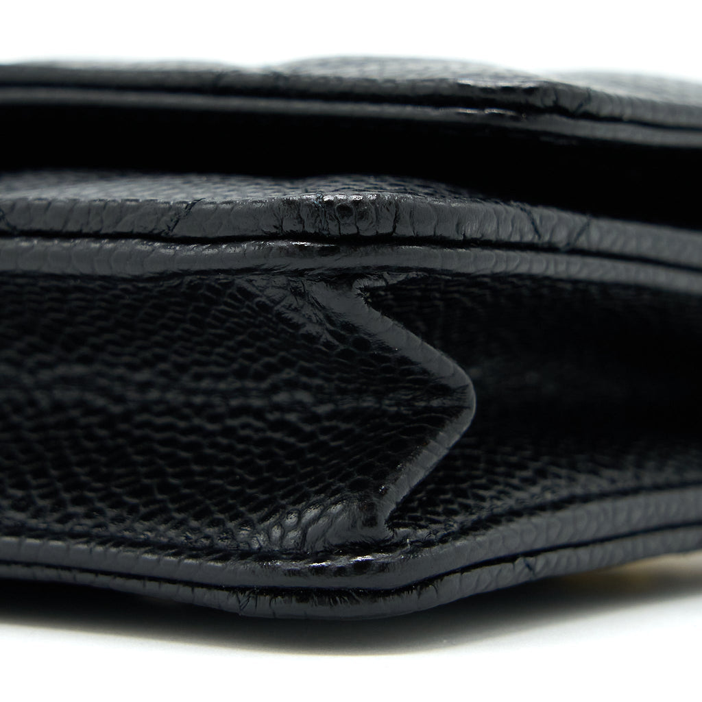 Chanel Classic Wallet On Chain Caviar Black  (Microchip)