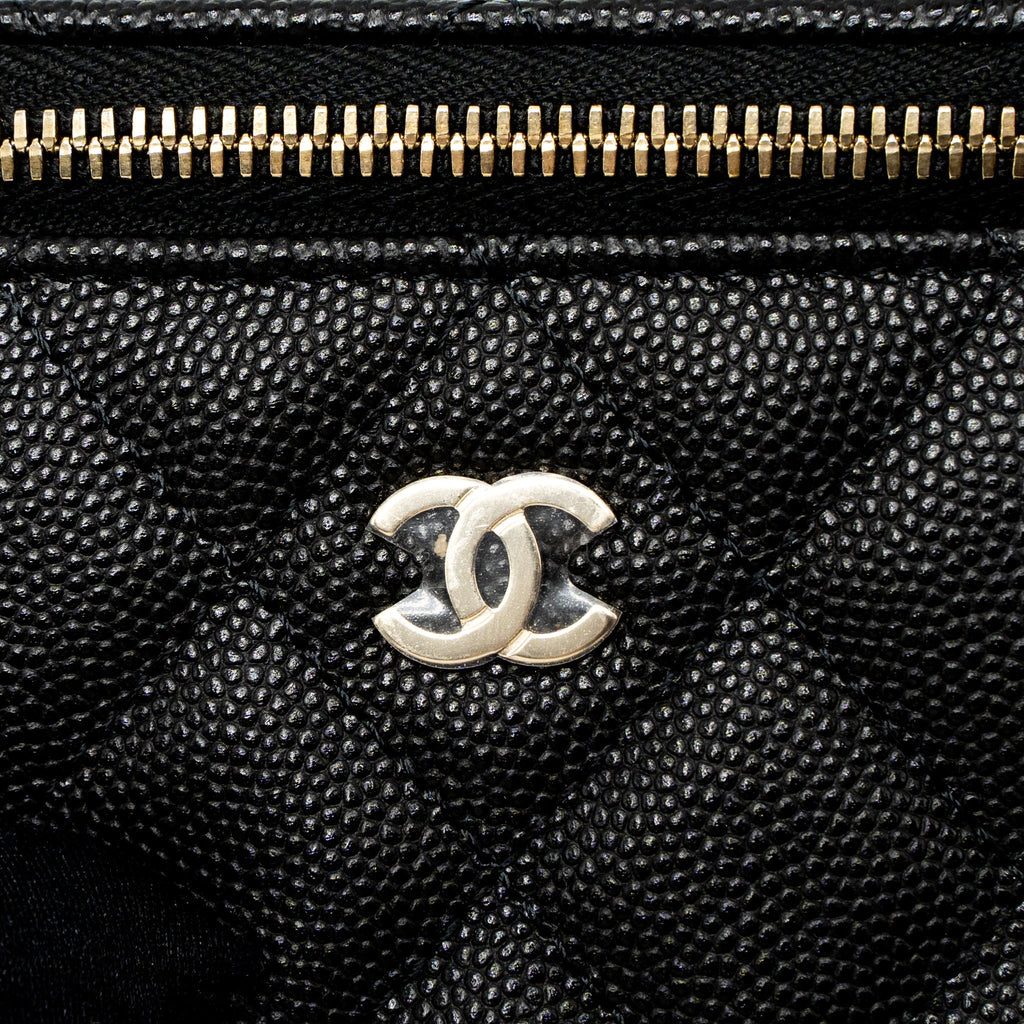 Chanel Mini Vanity With Chain Caviar Black L (Microchip)