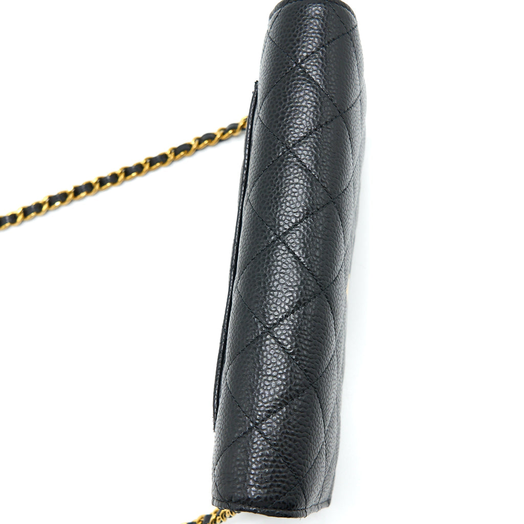 Chanel Classic Wallet On Chain Caviar Black  (Microchip)