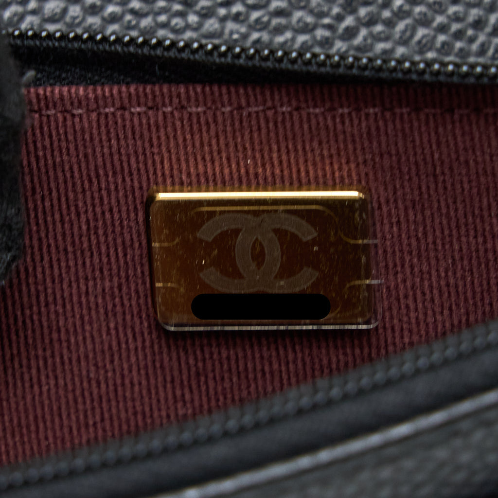 Chanel Classic Wallet On Chain Caviar Black  (Microchip)