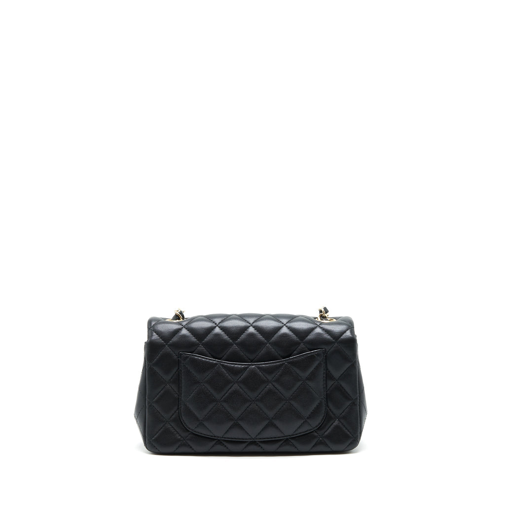 Chanel mini rectangular flap Bag Lambskin Black L