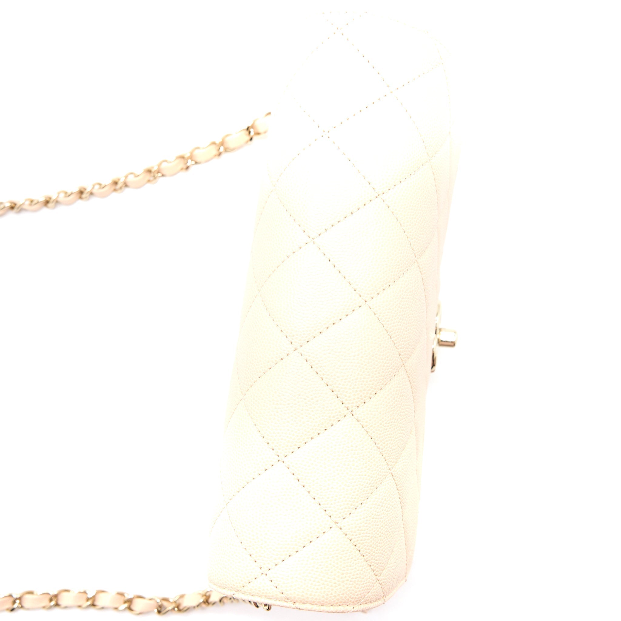 Chanel 21K Crossbody Bag Caviar Light Beige L (Microchip)