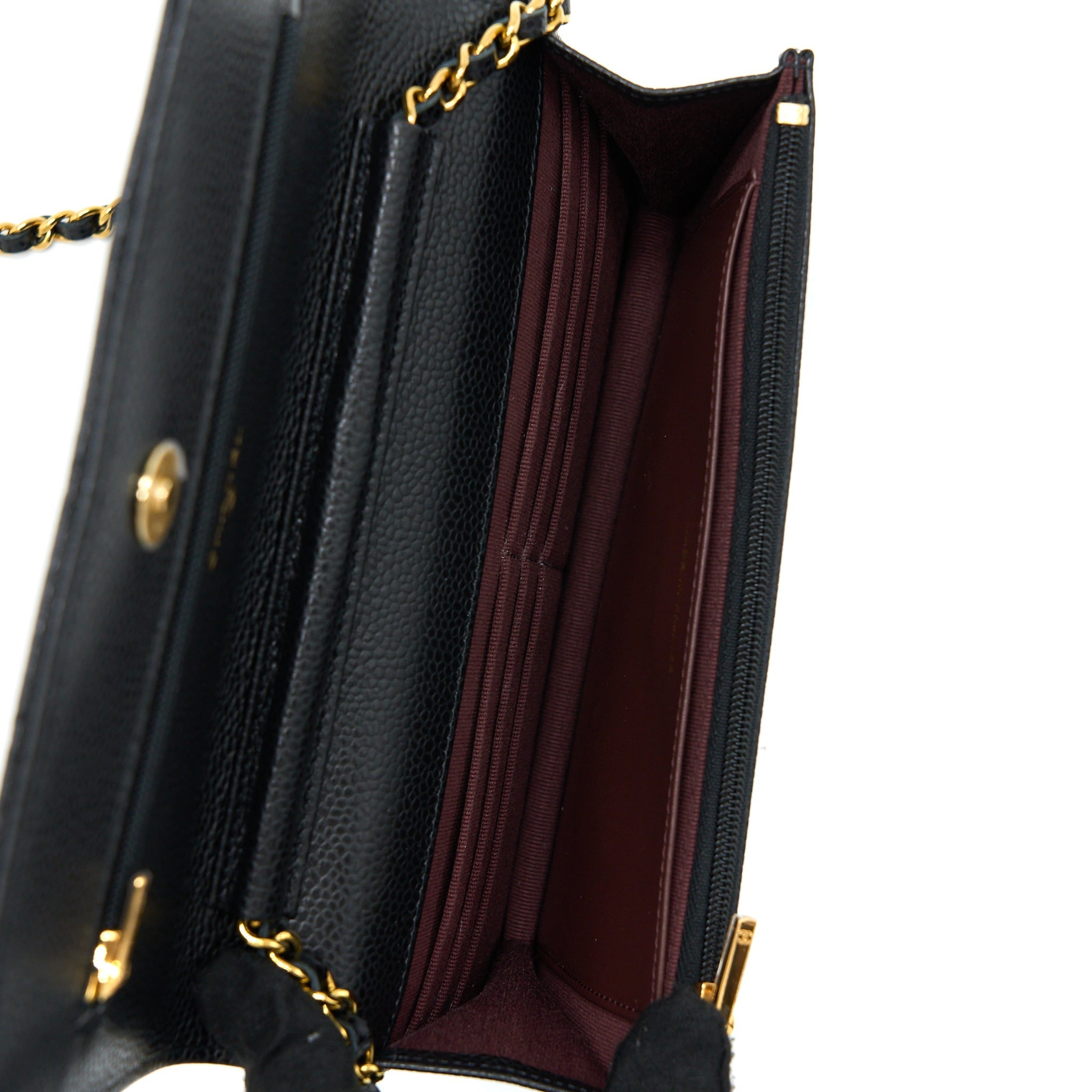 Chanel Classic Wallet On Chain Caviar Black  (Microchip)