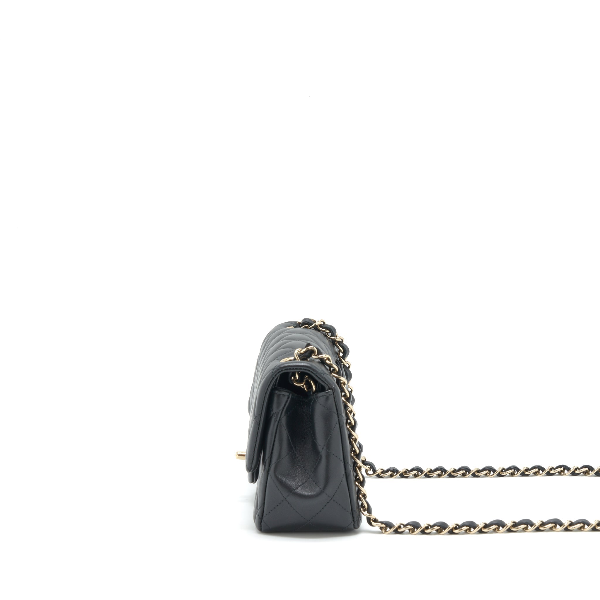 Chanel mini rectangular flap Bag Lambskin Black L