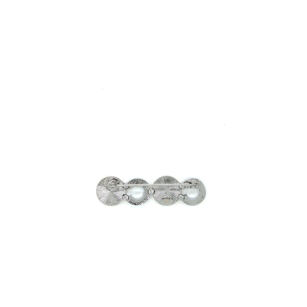 Chanel Coco Button Brooch Crystal